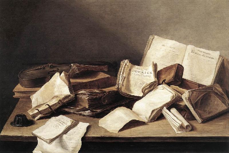 Jan Davidsz. de Heem Still-Life of Books oil painting picture